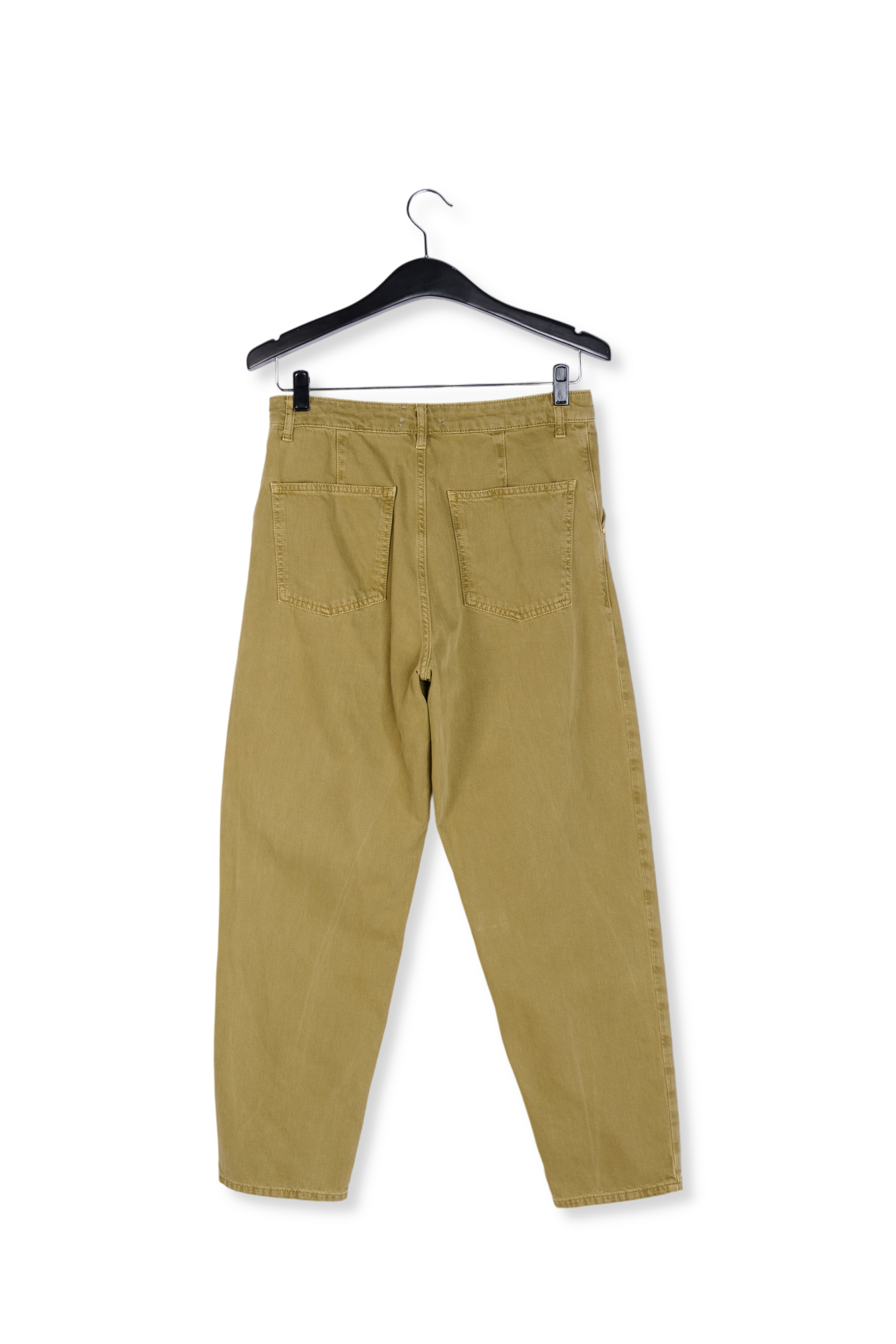Army green high-rise jeans RE—SSENTIEL second-hand photo 2