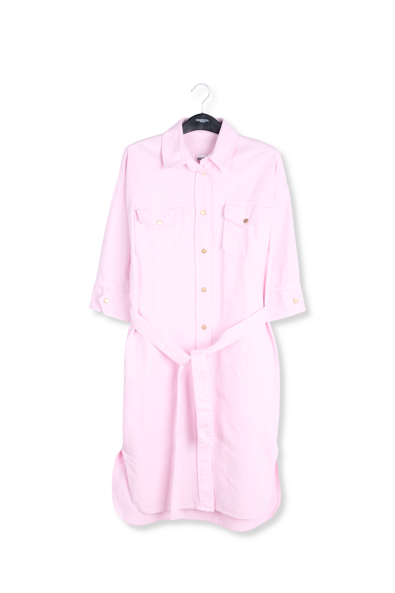 Robe chemise en denim rose clair RE—SSENTIEL seconde main photo 1