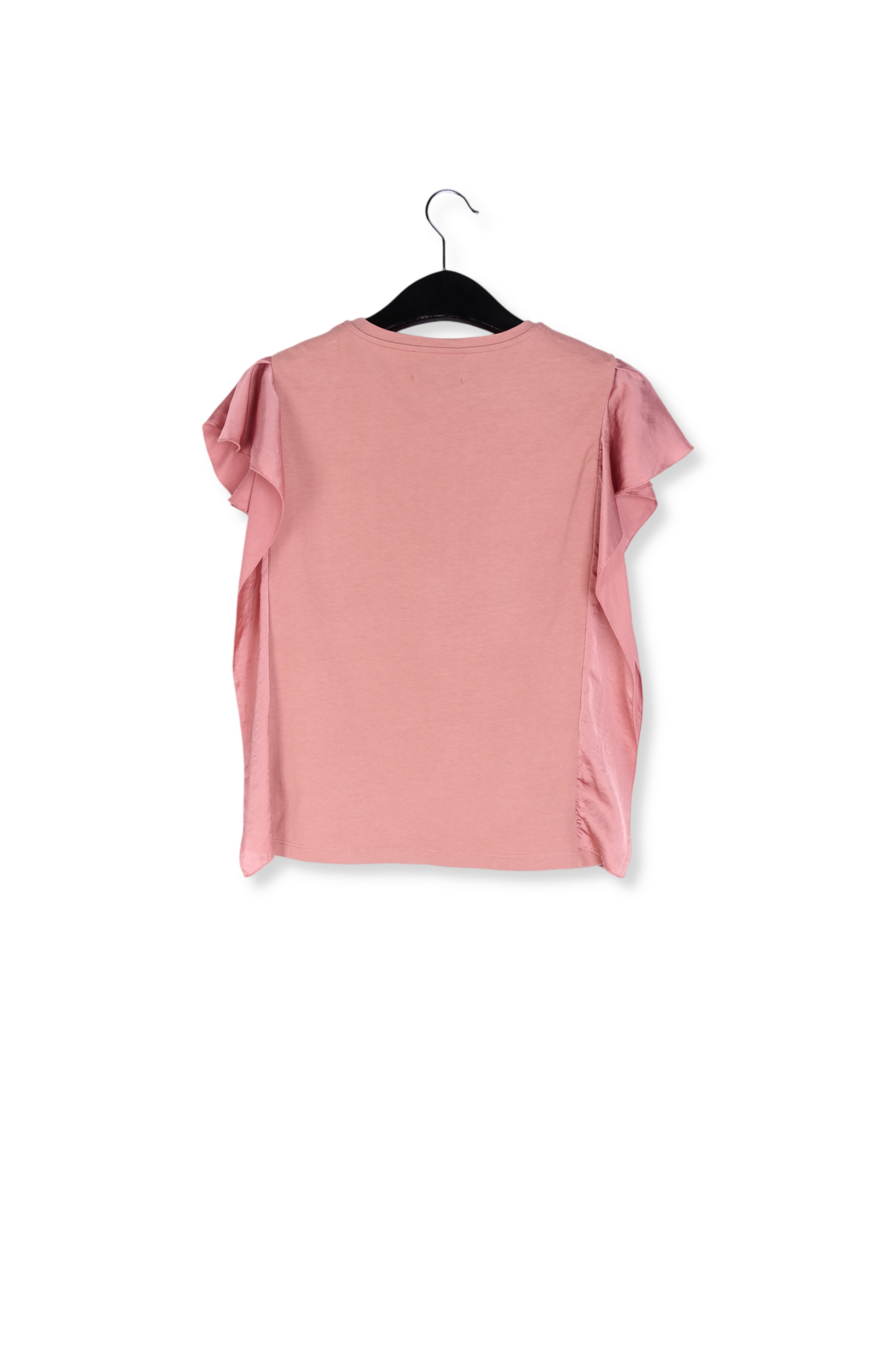 Lilac cotton-jersey t-shirt with satin sleeves RE—SSENTIEL second-hand photo 2