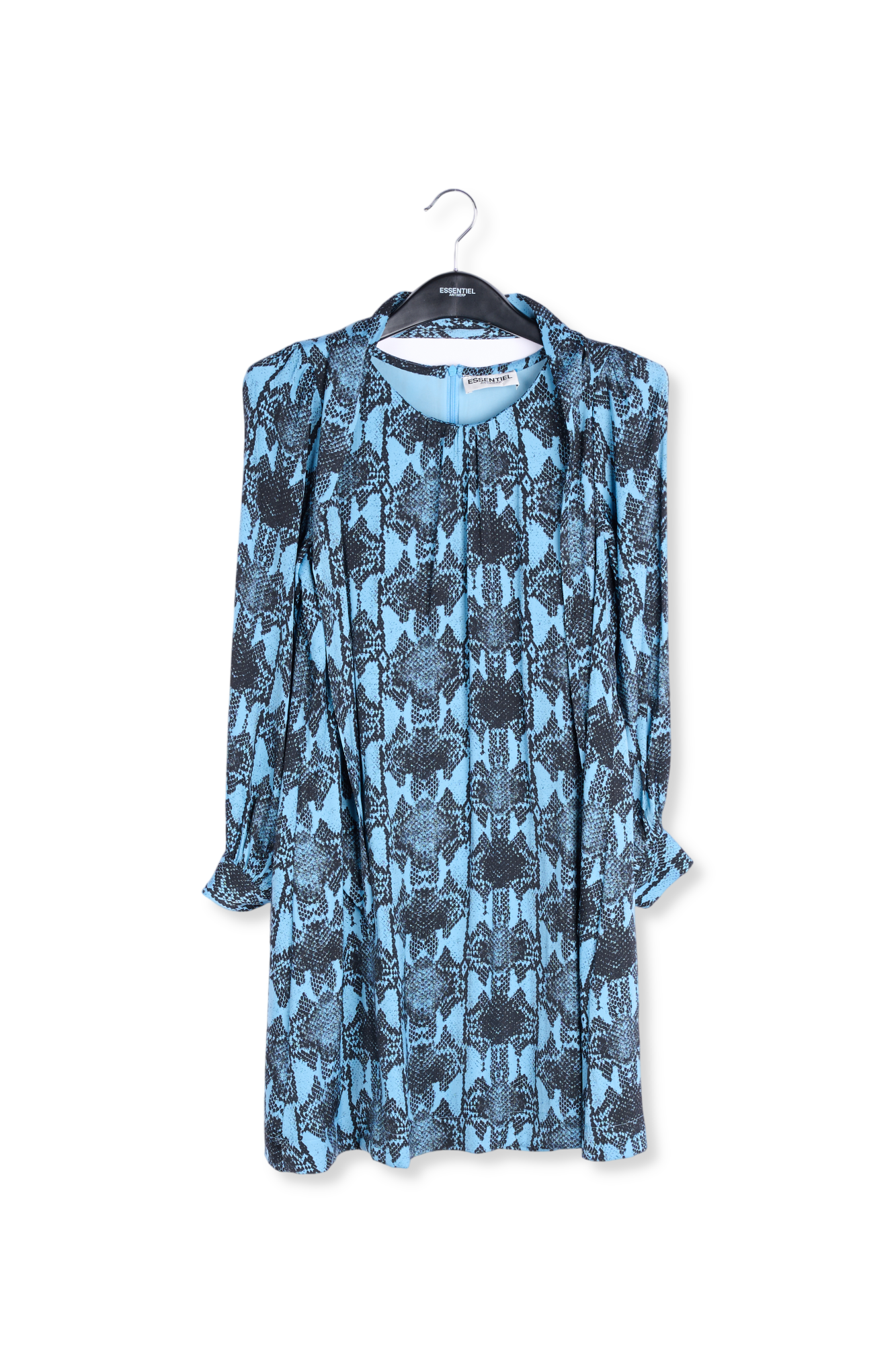 Mini robe à col roulé bleue à imprimé serpent RE—SSENTIEL seconde main photo 1