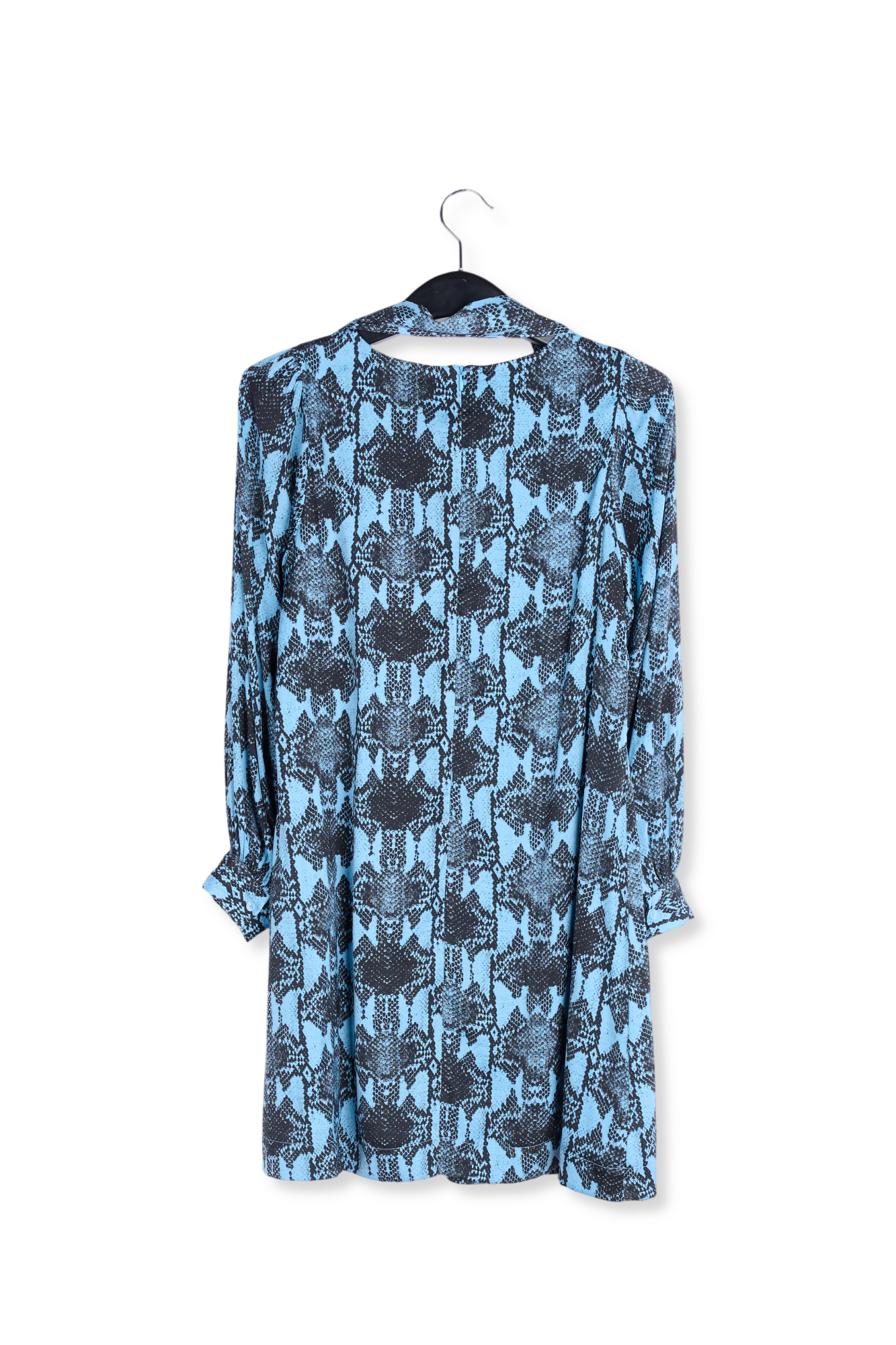 Mini robe à col roulé bleue à imprimé serpent RE—SSENTIEL seconde main photo 2