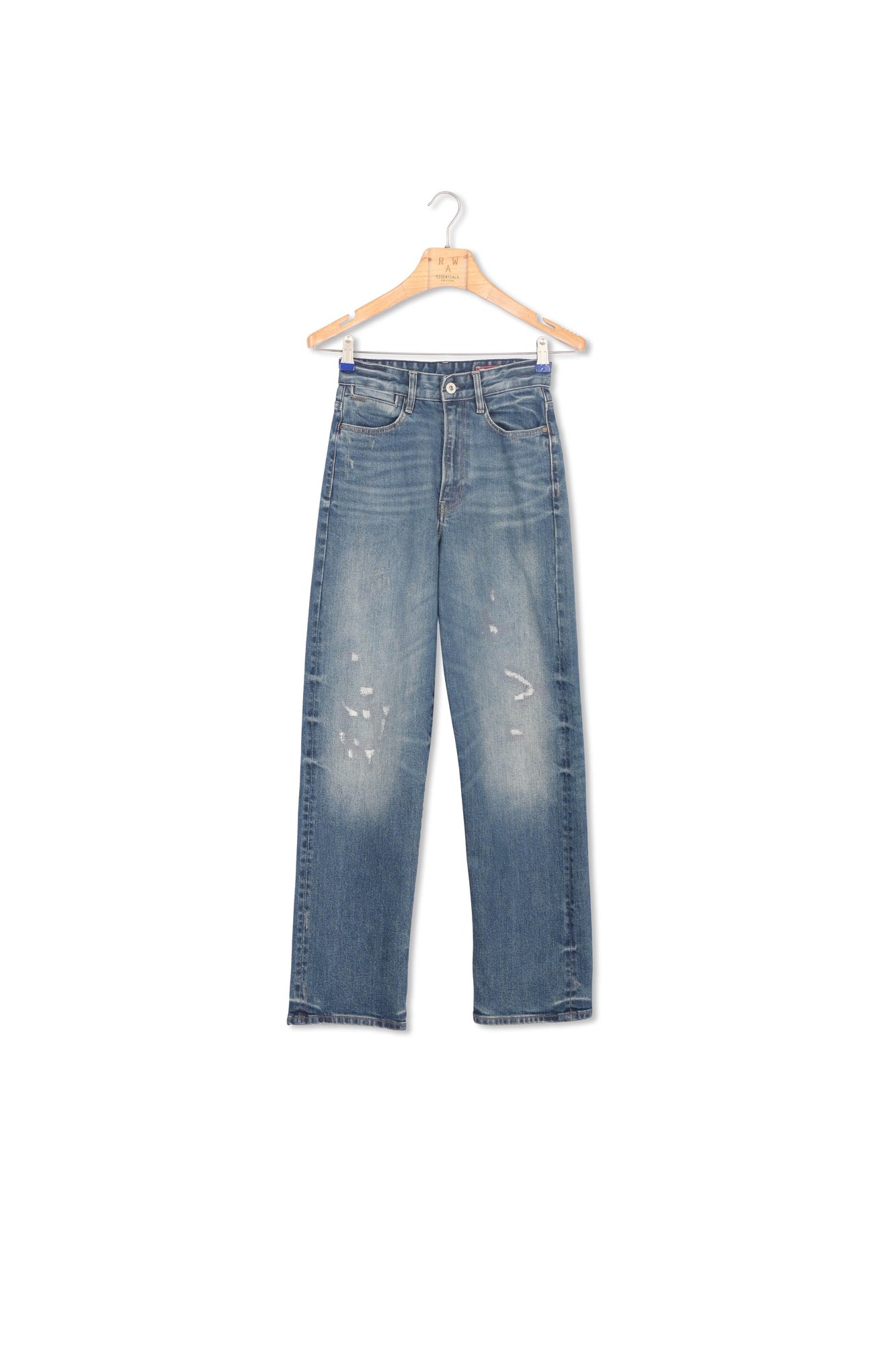 Tedie Ultra High Straight Turn Up Ankle Selvedge Jeans G-star Second-Hand photo 1