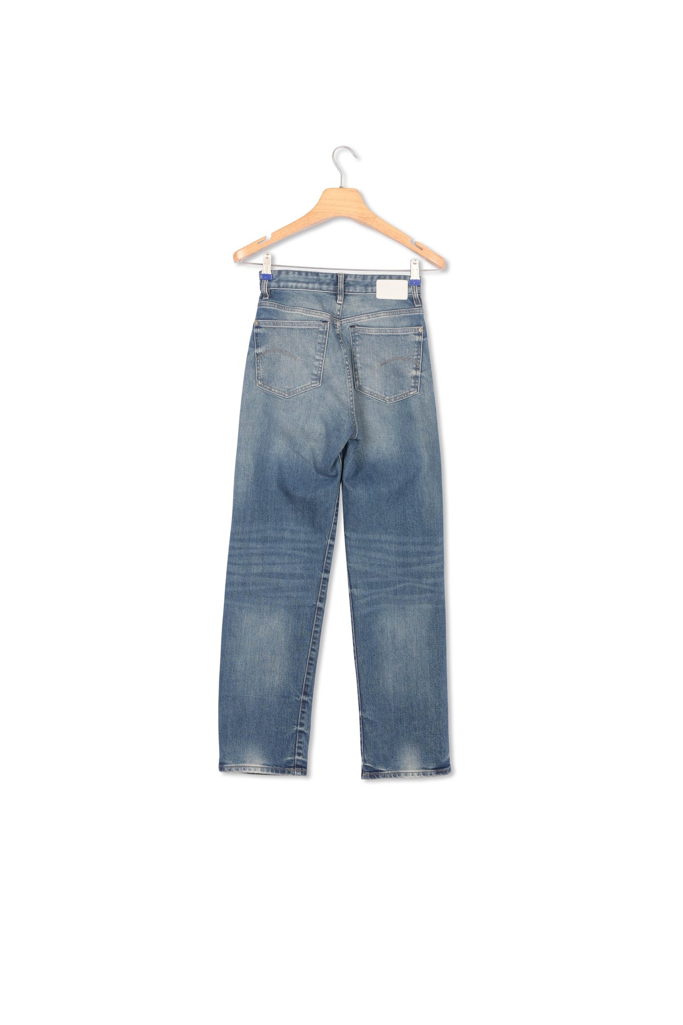 Tedie Ultra High Straight Turn Up Ankle Selvedge Jeans G-star Second-Hand photo 2