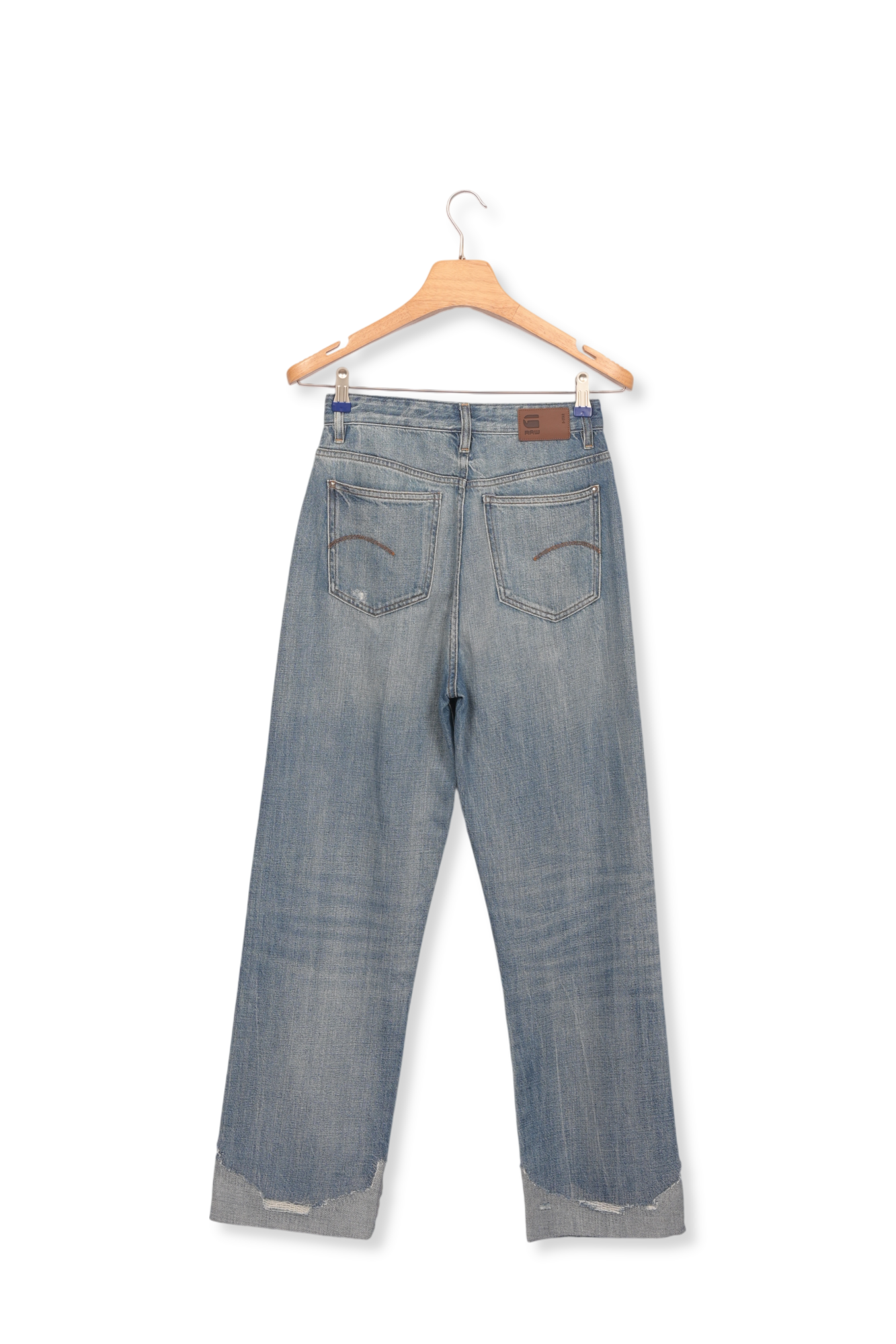 Tedie Ultra High Straight Turn Up Raw Edge Ankle Jeans G-star Second-Hand photo 2
