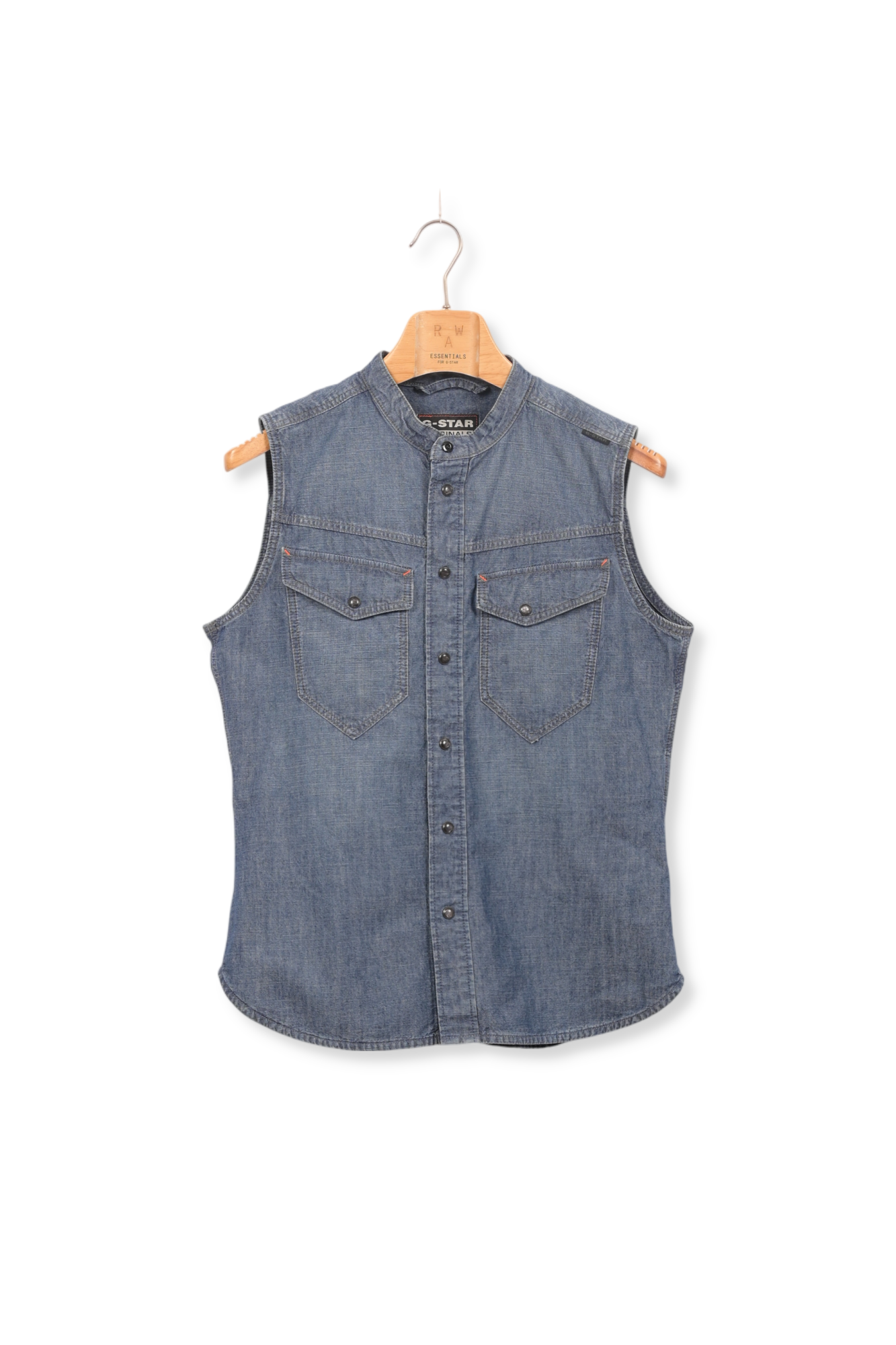Premium Slim Mouwloos Denim Shirt G-star tweedehands photo 1