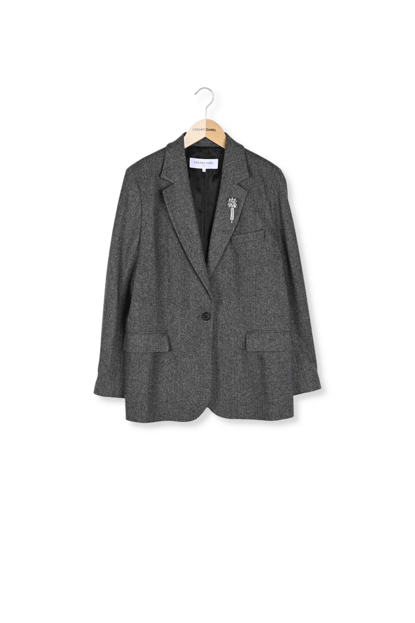 Blazer à chevrons et broche - MELANIE Gerard Darel seconde main photo 1