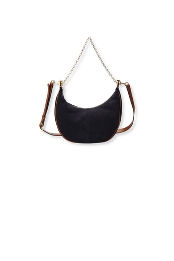 Sac demi-lune en cuir velours - LE SUZANNE Gerard Darel seconde main photo 1