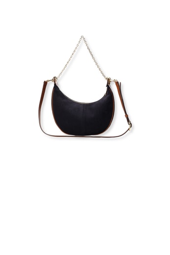 Sac demi-lune en cuir velours - LE SUZANNE Gerard Darel seconde main photo 2