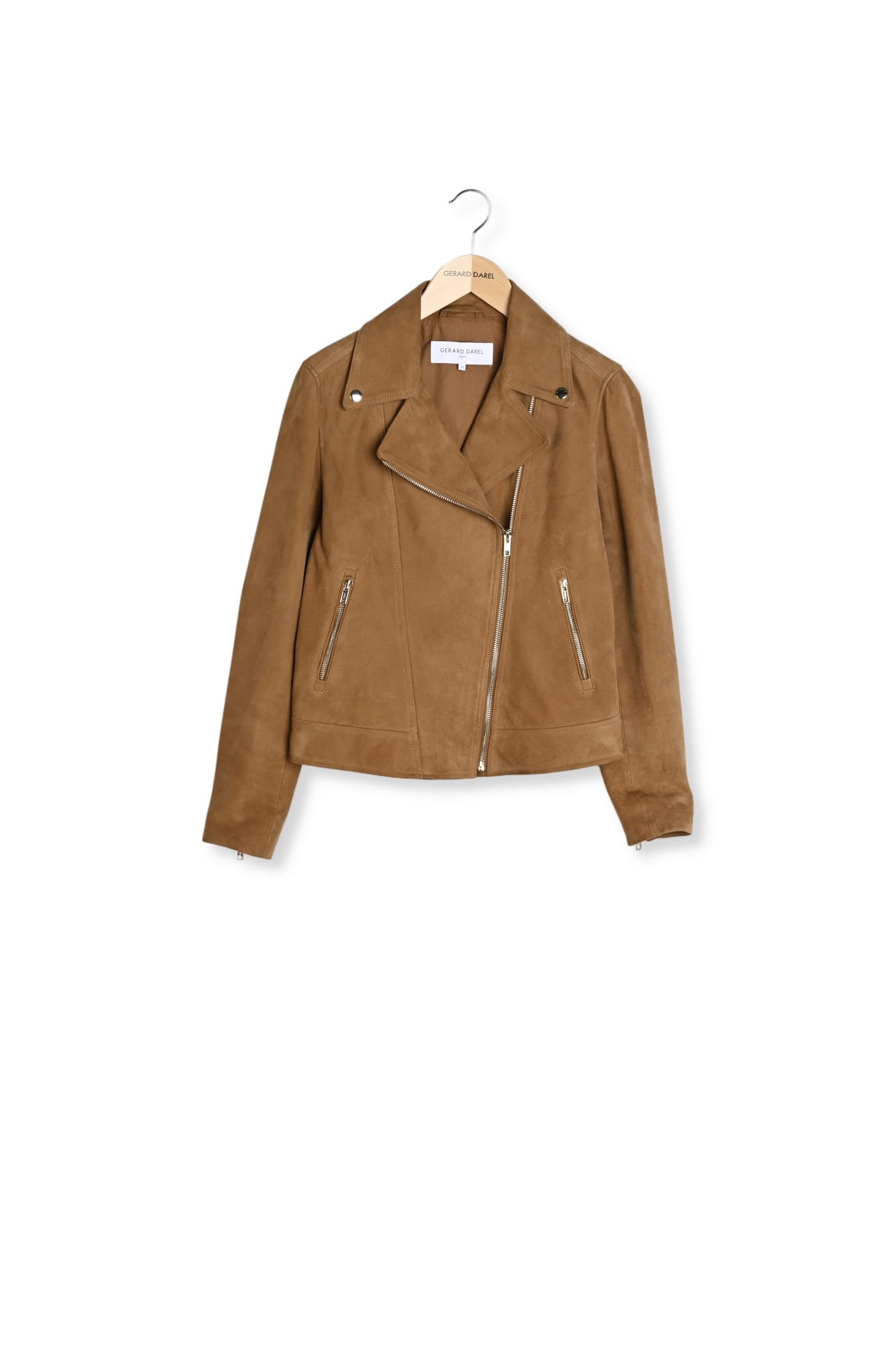 Veste biker en cuir velours - MAUD Gerard Darel seconde main photo 1