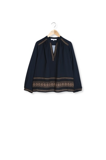 Blouse unie à frises - AURELIE Gerard Darel seconde main photo 1