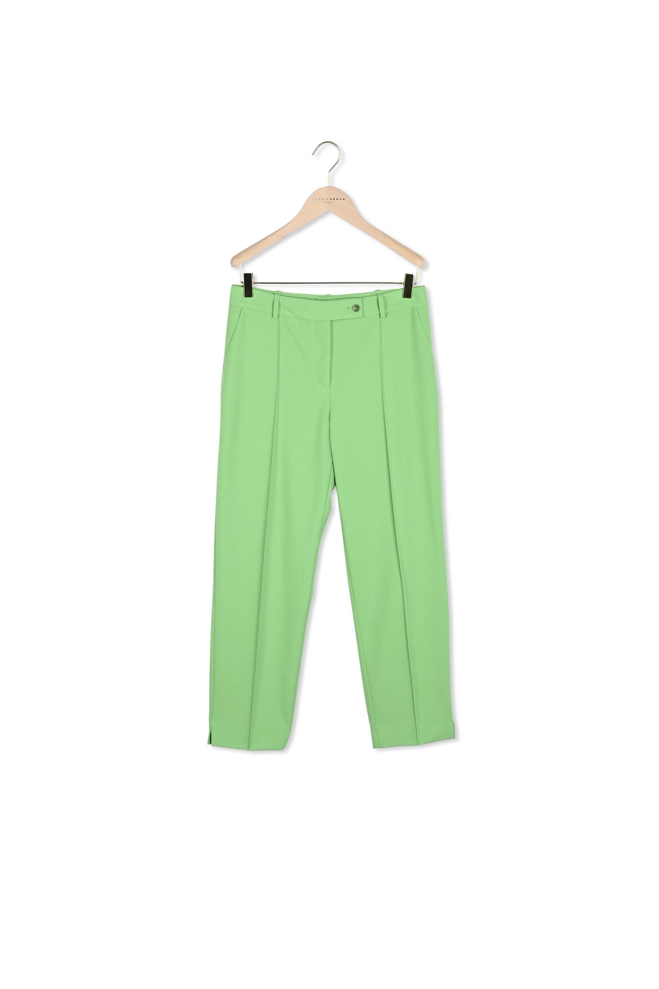 Pantalon Pascal vert en laine froide Tara Jarmon seconde main photo 2
