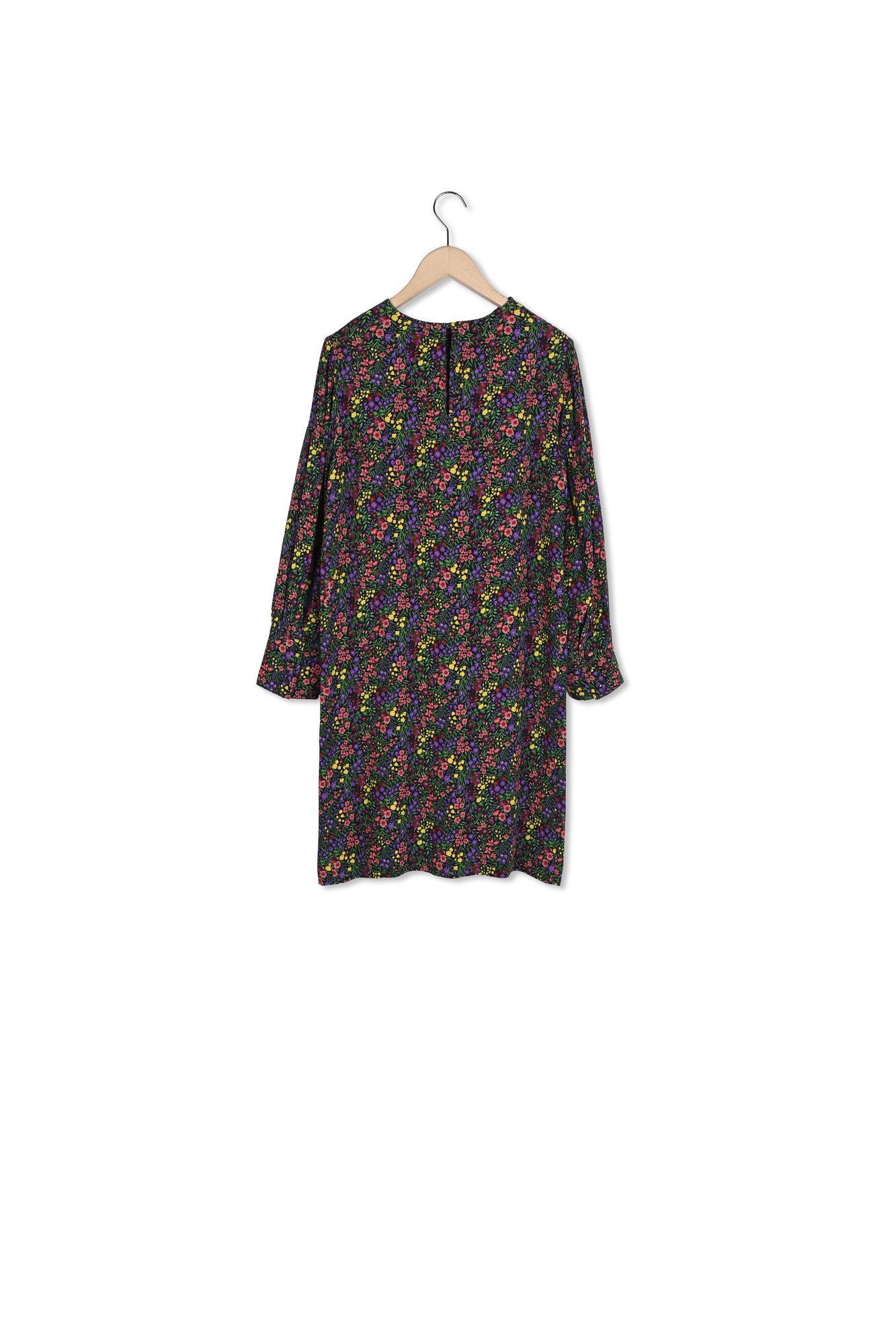 Robe mi-longue bleu nuit imprimé liberty Tara Jarmon seconde main photo 4
