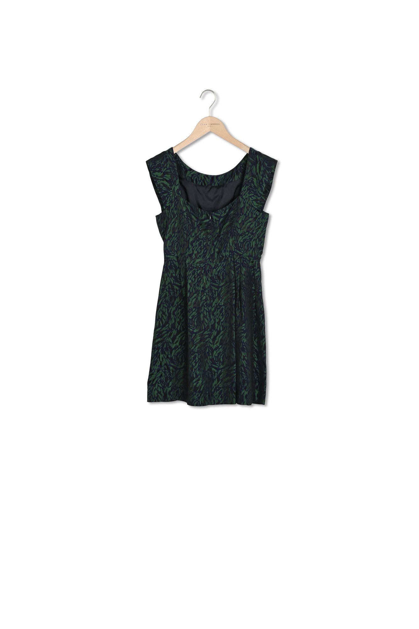 Photo produit Robe Rosebud en jacquard animal bleu nuit et vert numéro 0