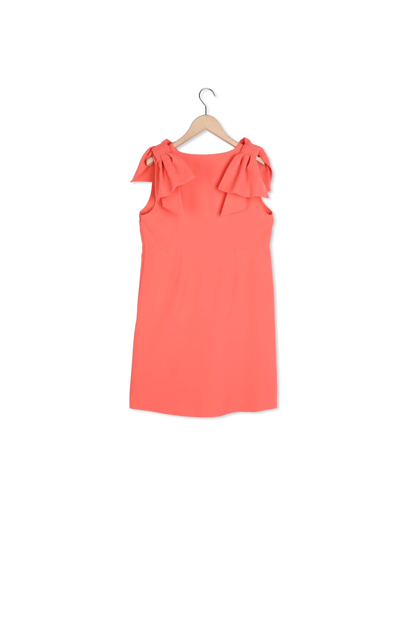 Robe Remarquable rouge corail en crêpe Tara Jarmon seconde main photo 2
