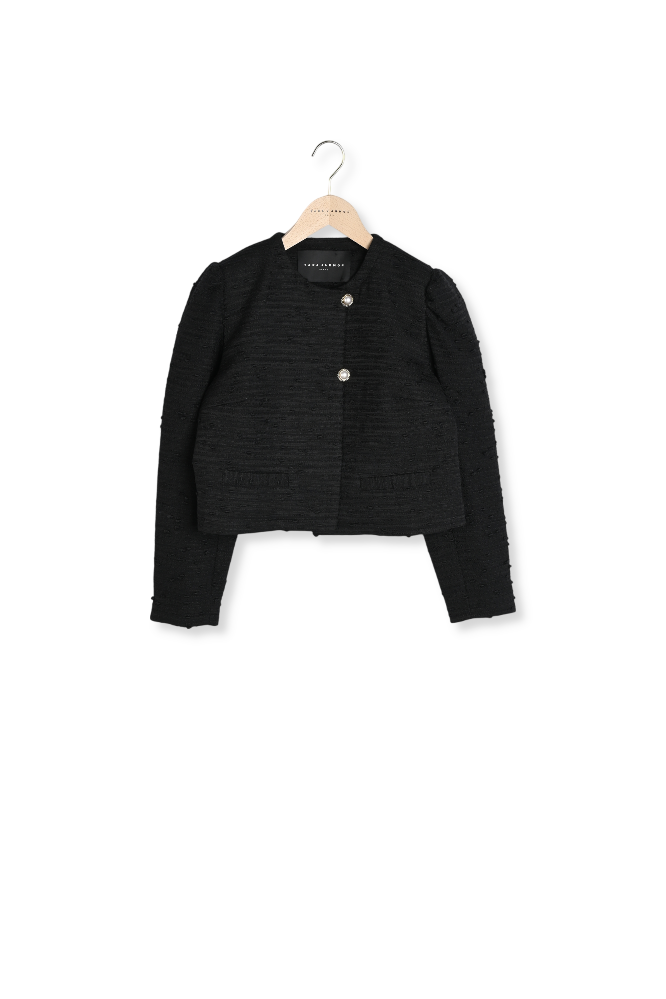 Veste Valda noire en tweed Tara Jarmon seconde main photo 7