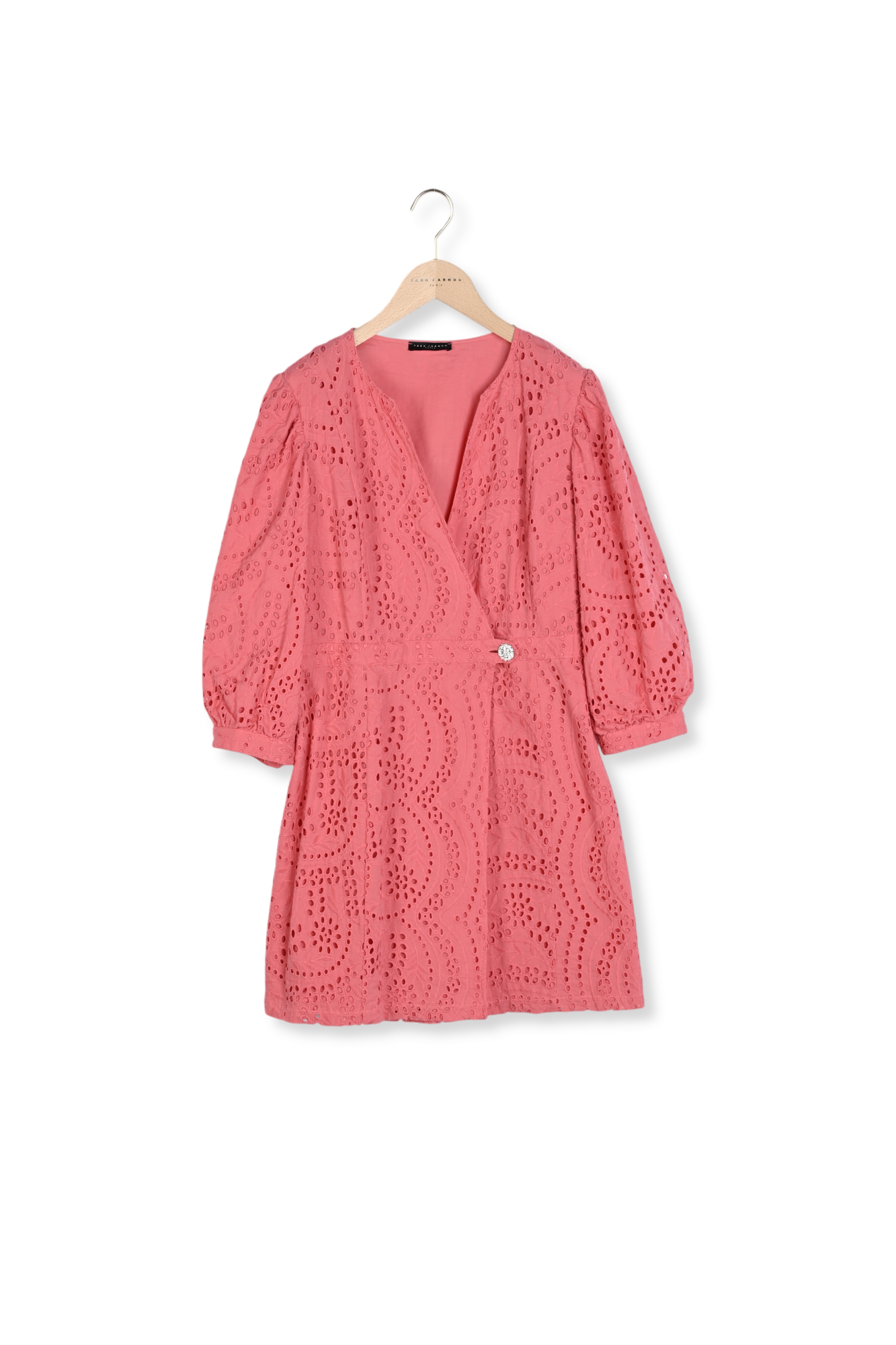 Robe Rosalyn rose en broderie Tara Jarmon seconde main photo 7