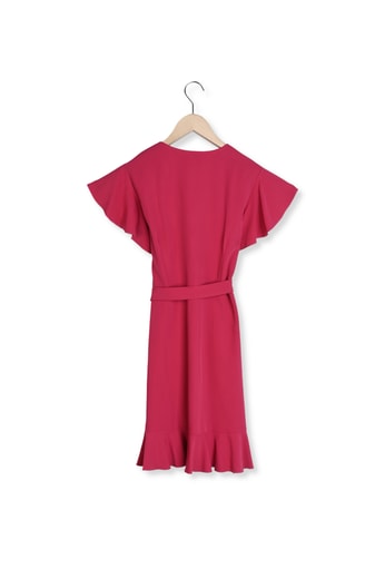 Robe rouge à volants Tara Jarmon seconde main photo 2