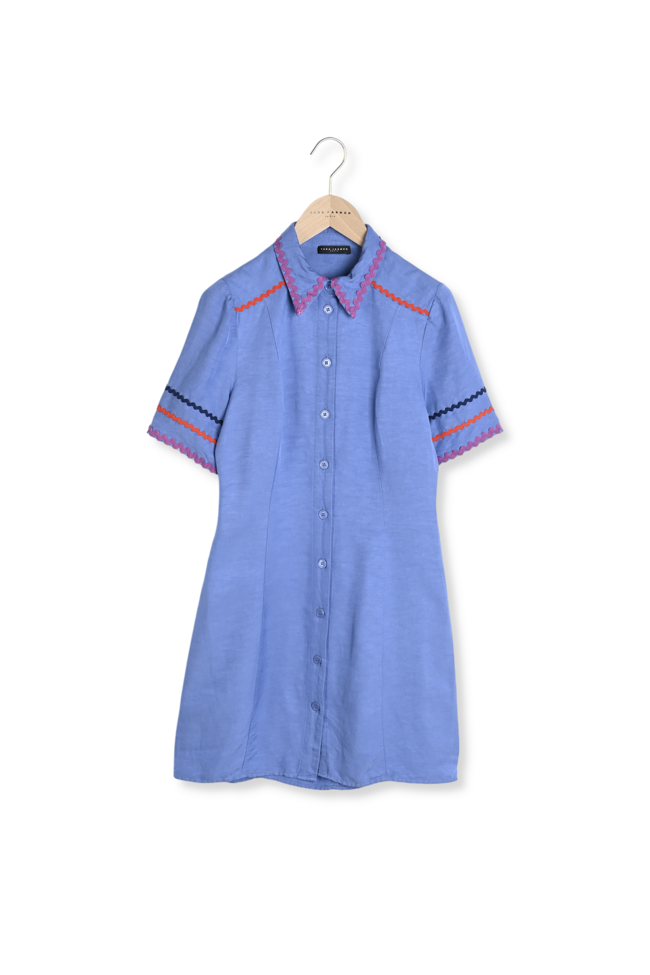 Photo produit Robe chemise Rypika bleue en lin numéro 0