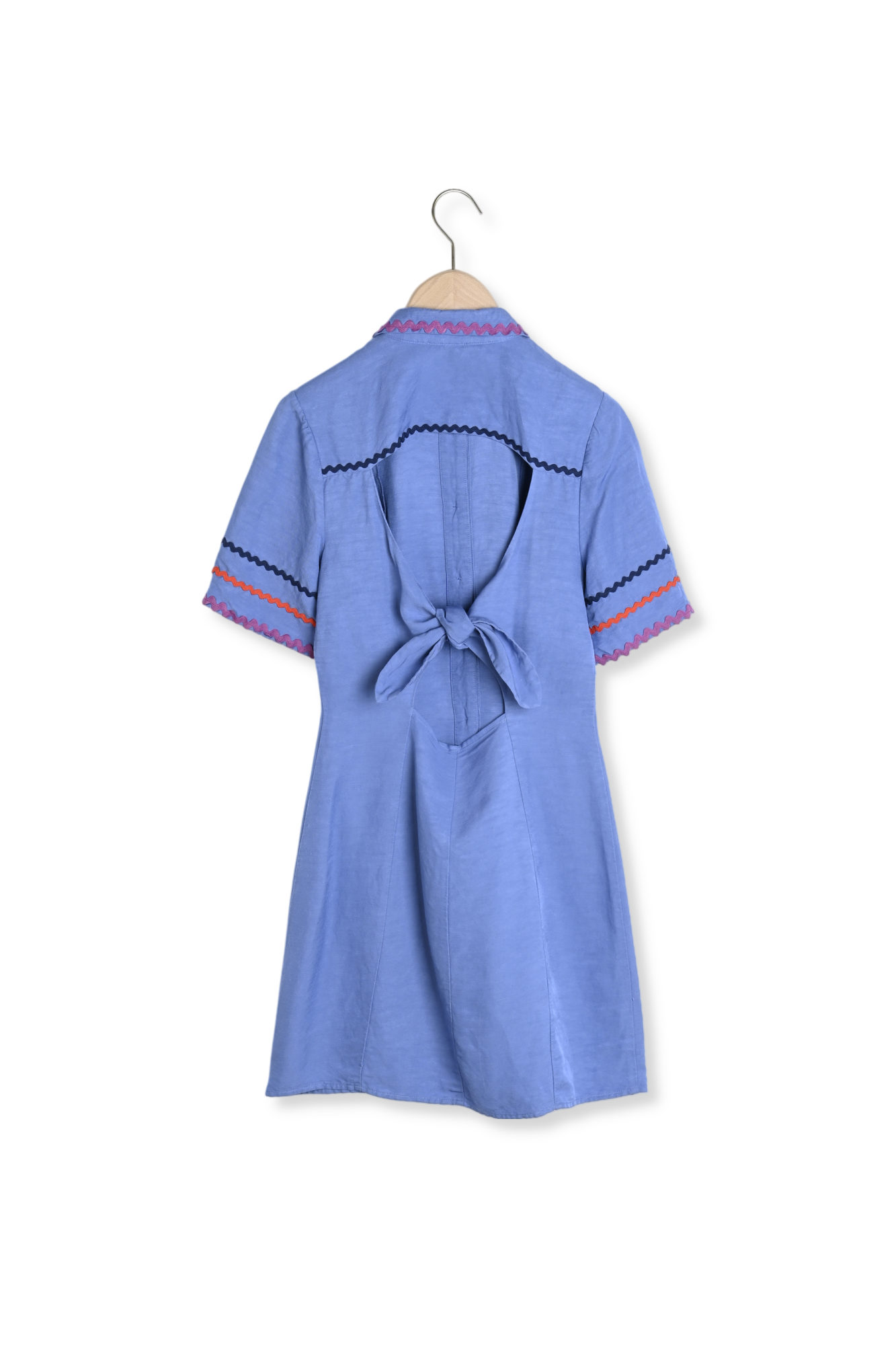 Photo produit Robe chemise Rypika bleue en lin numéro 1