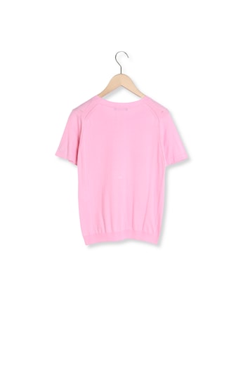 Pull Pistache rose pâle en coton extrafin Tara Jarmon seconde main photo 2