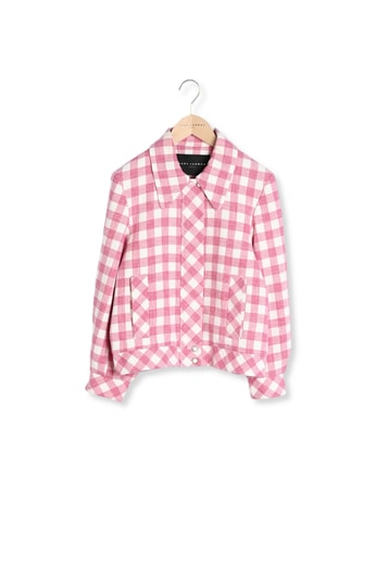 Blouson rose en vichy Beatrice Tara Jarmon seconde main photo 1