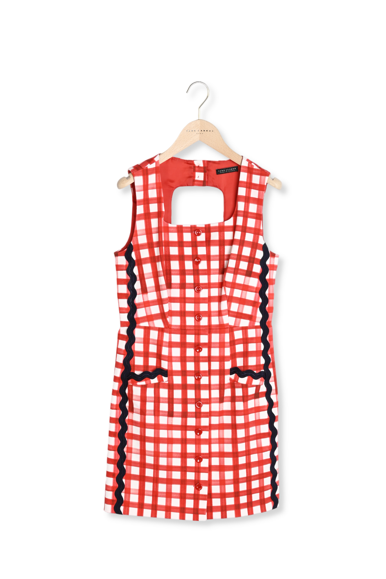 Robe Raff rouge en vichy Tara Jarmon seconde main photo 2