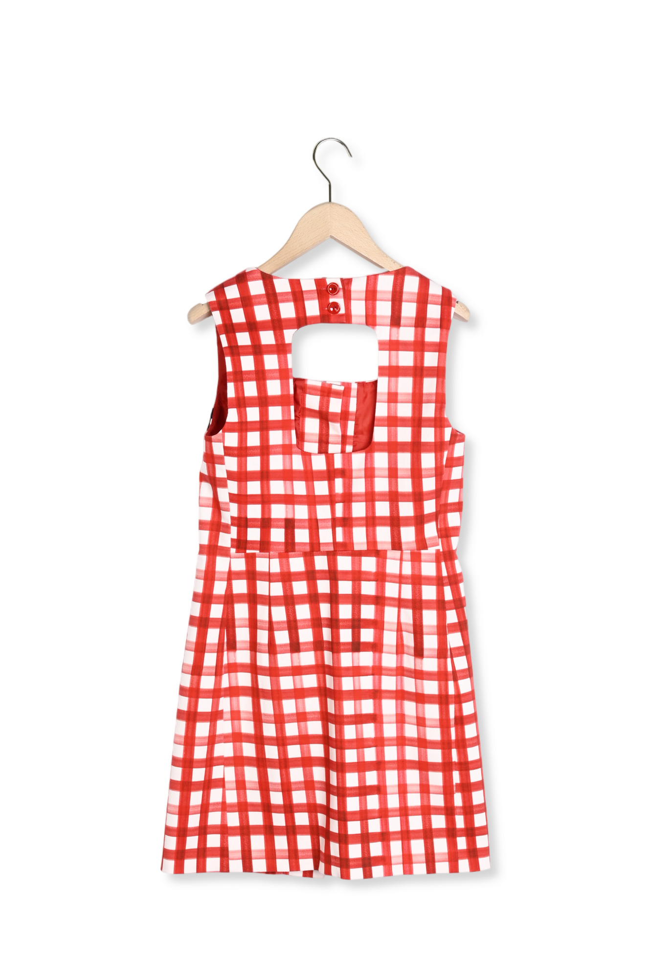 Robe Raff rouge en vichy Tara Jarmon seconde main photo 3