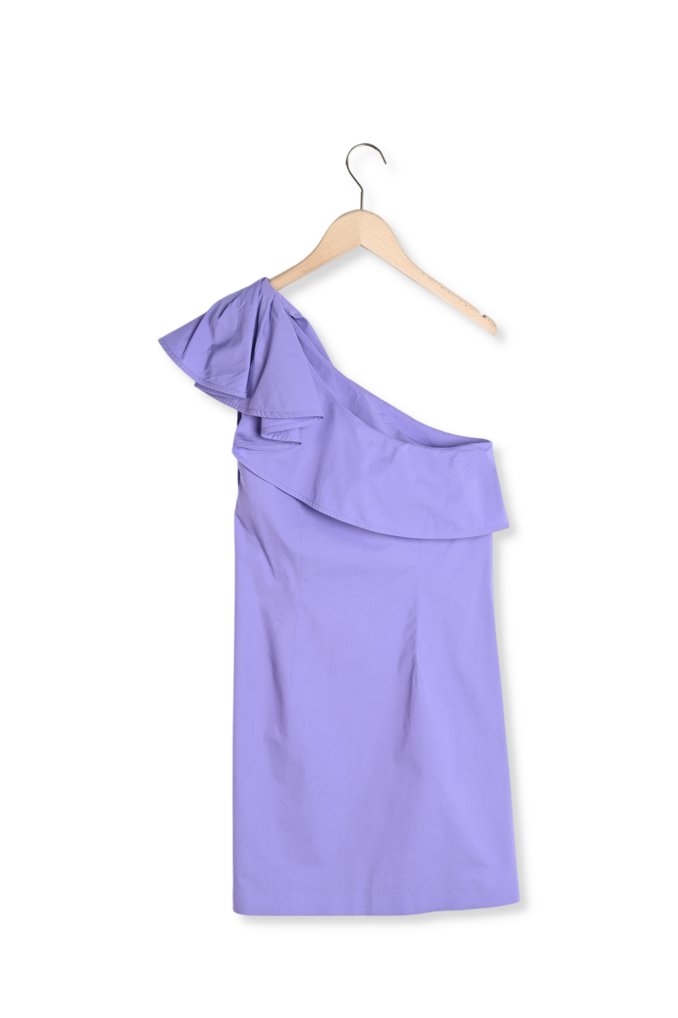 Robe asymétrique Roan violette en popeline Tara Jarmon seconde main photo 9