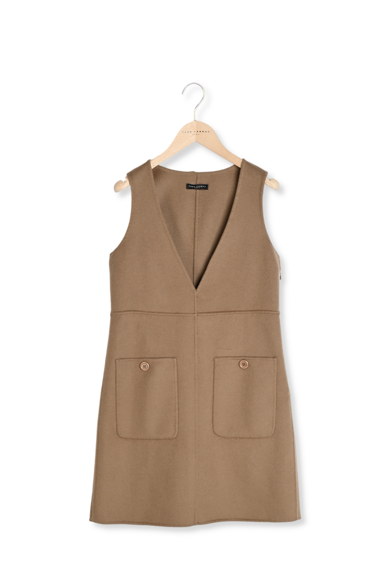 Robe Rutania camel en laine double face Tara Jarmon seconde main photo 1