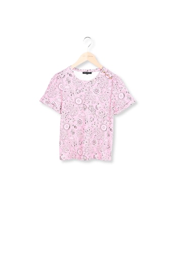 T-shirt rose imprimé bandana Tampa Tara Jarmon seconde main photo 1