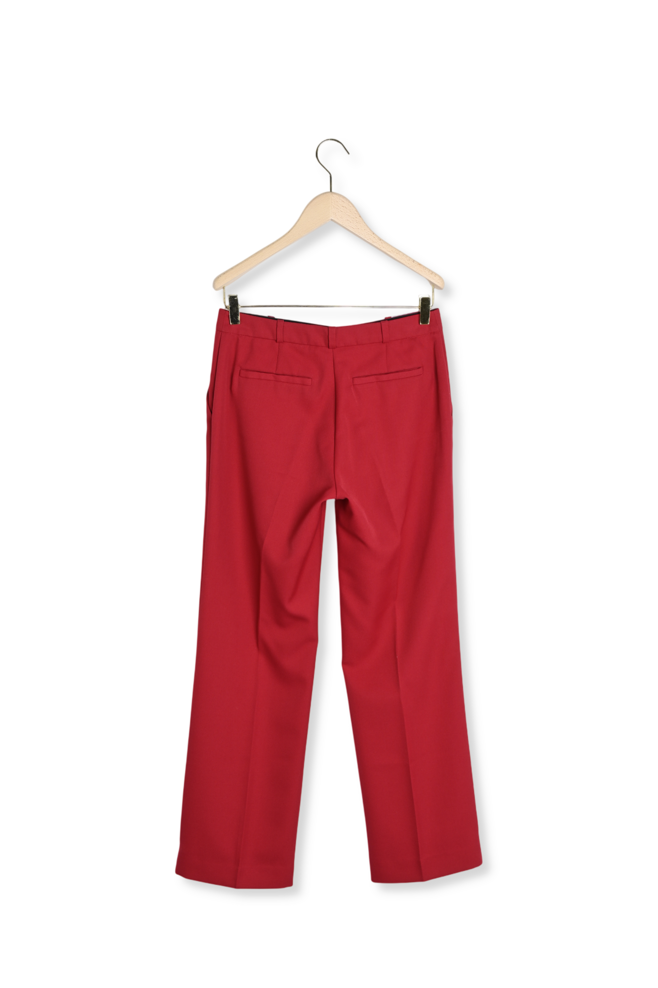 Pantalon Patti bordeaux en toile tailleur Tara Jarmon seconde main photo 9