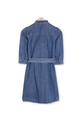 Ramia - Robe Chemise En Denim Manches 3/4 Et Ceinture Amovible À La Taille Sud Express seconde main photo 2