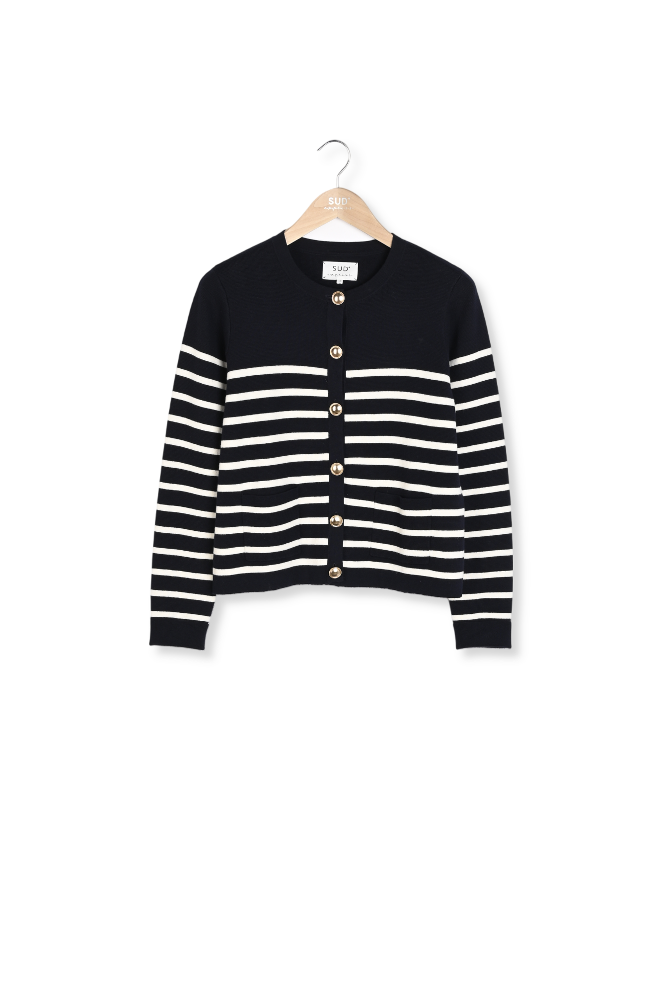 GILARYON  -  Gilet rayé détails boutons bijoux Sud Express seconde main photo 1