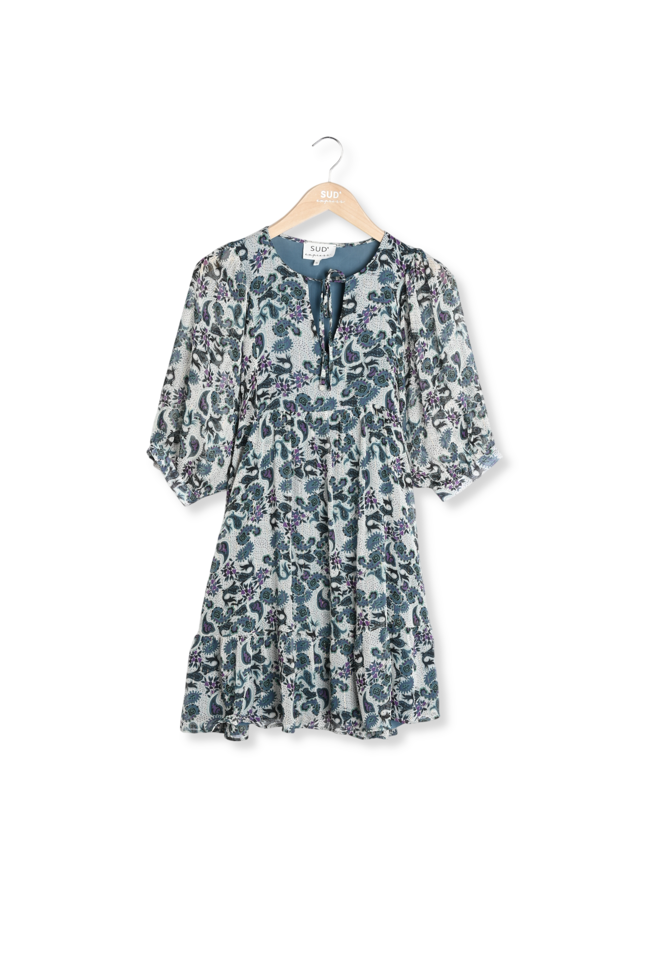 Rejouly - Robe Courte Large Manches Chauve Souris Sud Express seconde main photo 1