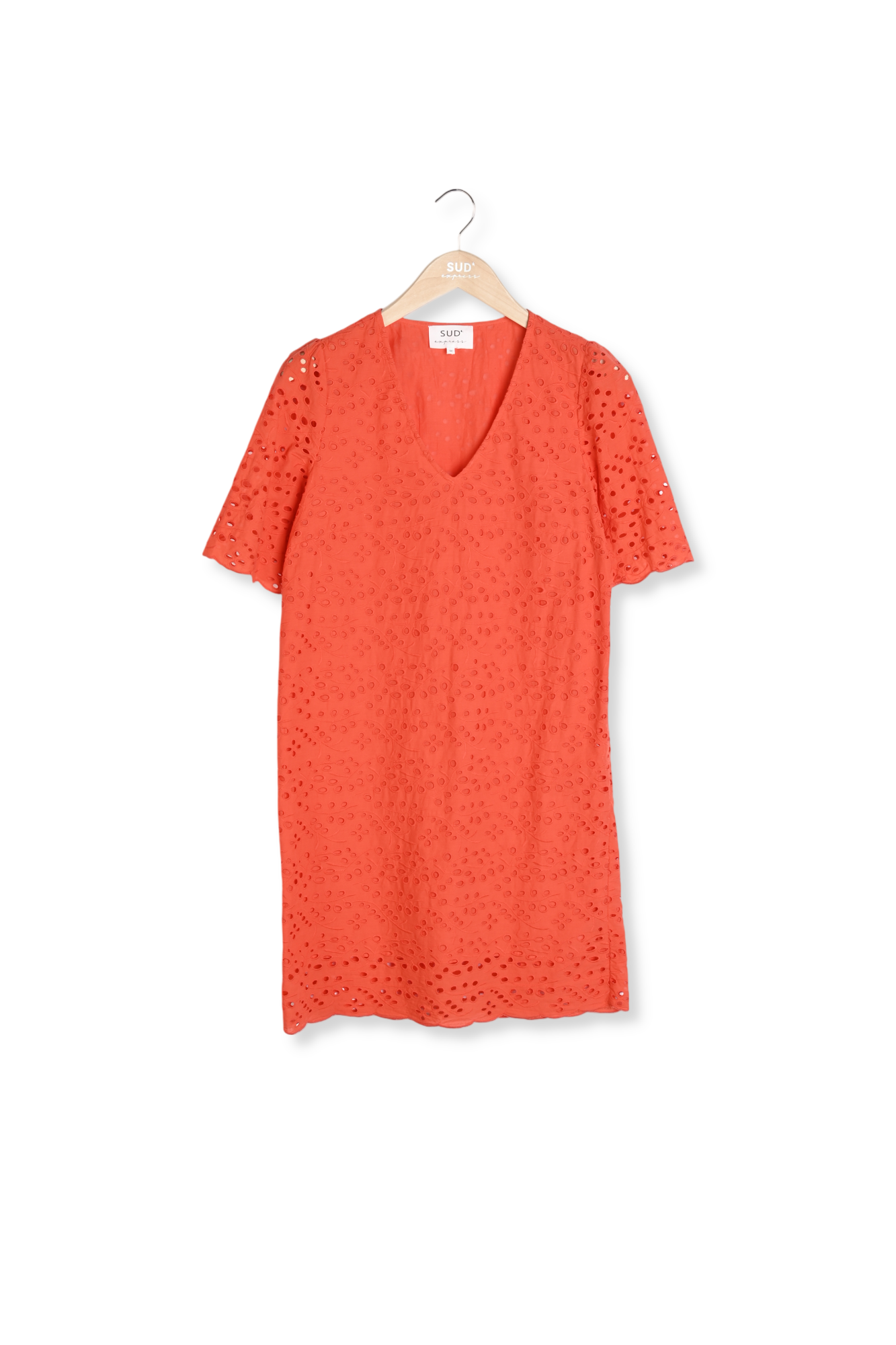 RODEKA - Robe courte en broderie anglaise Sud Express seconde main photo 1