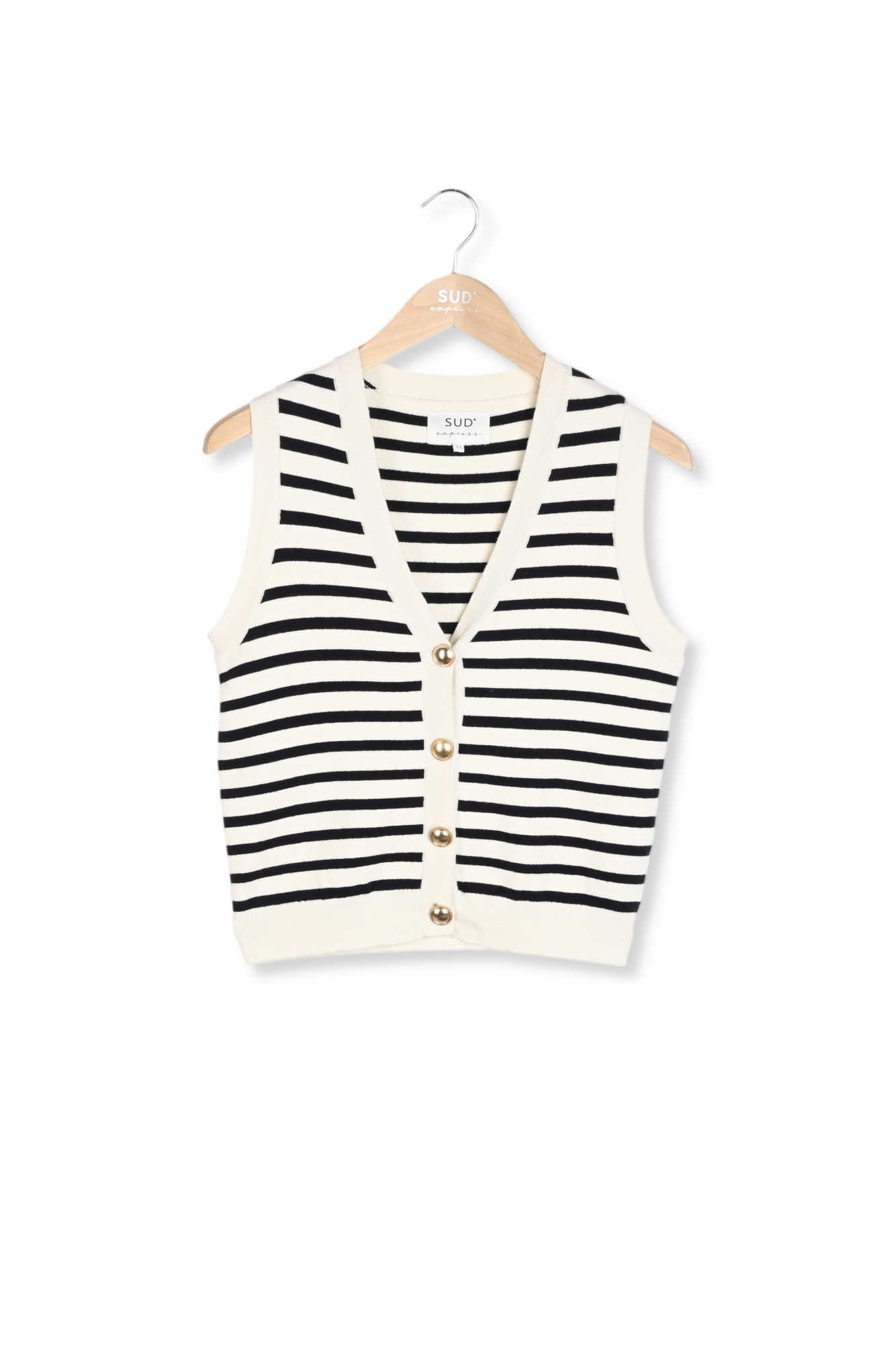 GALET  -  Gilet sans manches avec boutons bijoux Sud Express seconde main photo 6