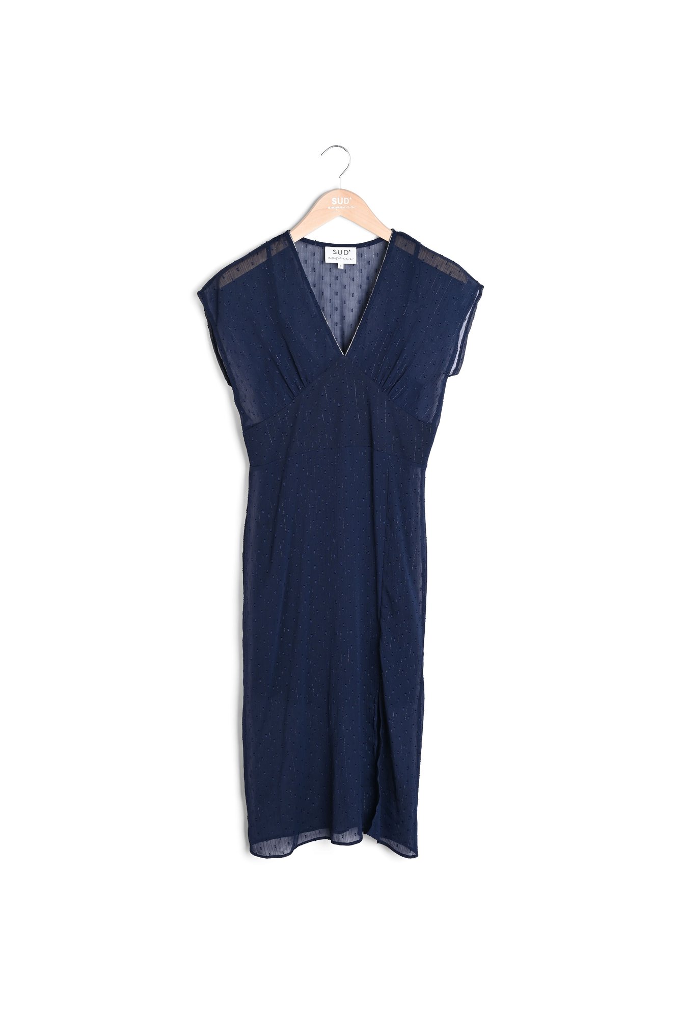 Redel - Robe Midi À Plumetis Et Détail Fil Métallisé