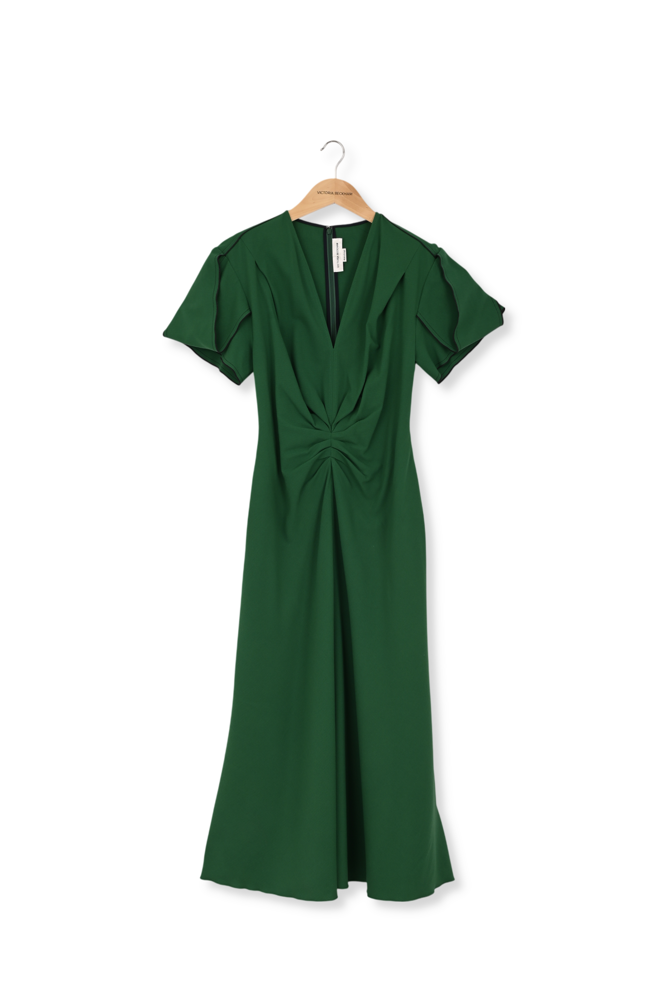 Gathered V-Neck Midi Dress Victoria Beckham second-hand photo 1