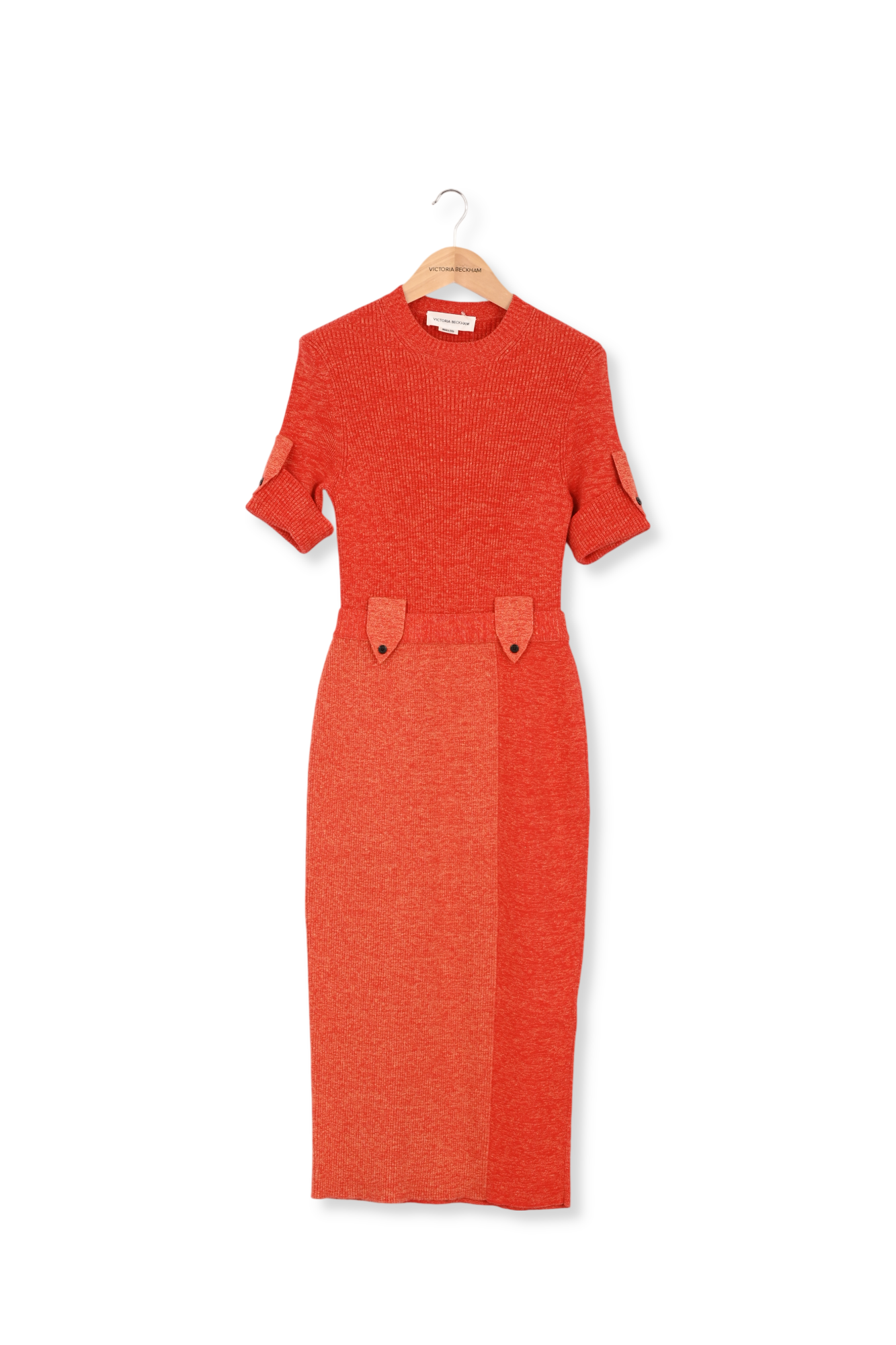 Cotton Military Rib Utilitarian Crewneck Dress Victoria Beckham second-hand photo 1