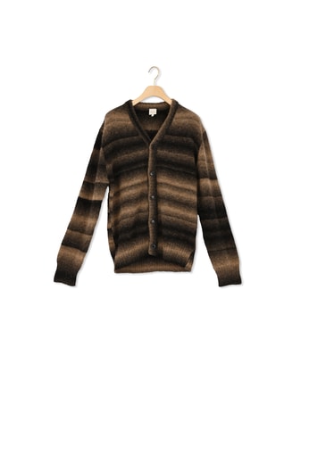 Brown Alpaca-Blend Ombre Stripe Cardigan Paul Smith second-hand photo 1