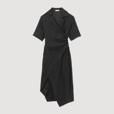Robe drapée asymétrique Sandro seconde main photo 1