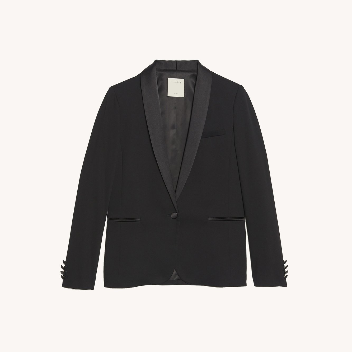 Tuxedo Jacket with satin inset Sandro second-hand photo 1