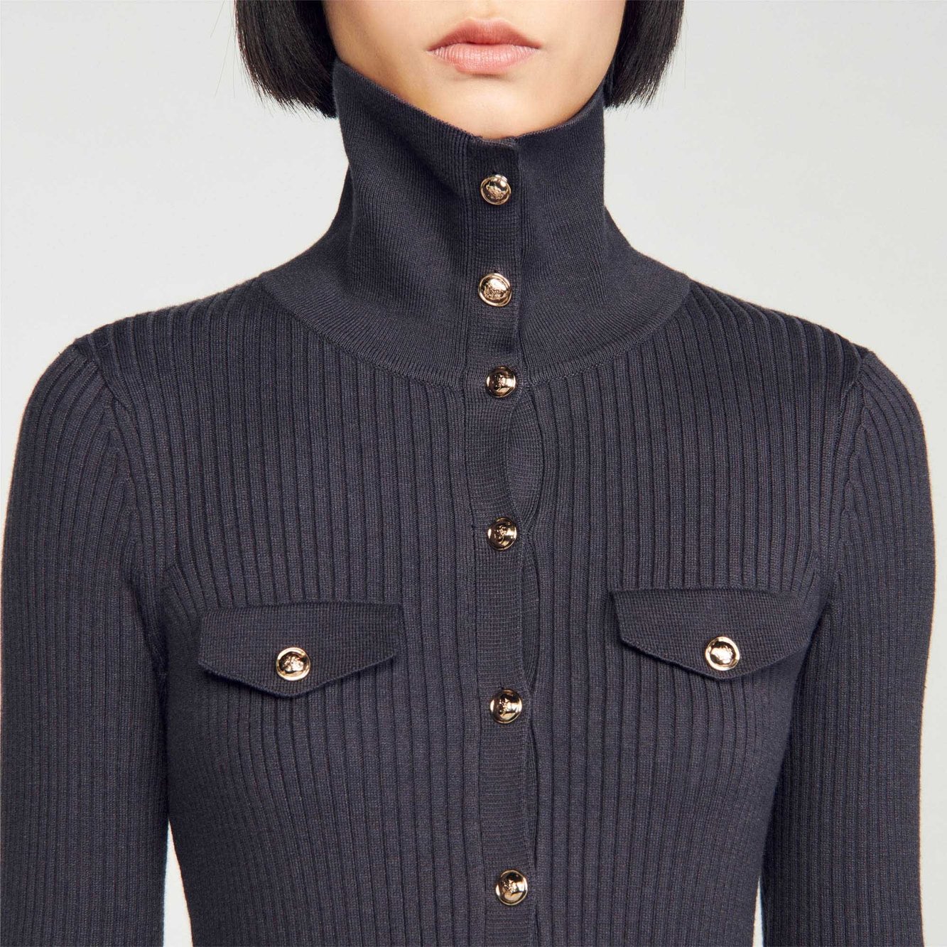 Robe longue en Maille Sandro seconde main photo 4