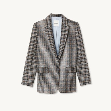 Veste de tailleur a carreaux Sandro seconde main photo 1