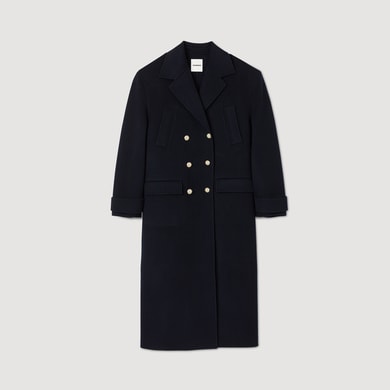 Manteau long oversize double face Sandro seconde main photo 1