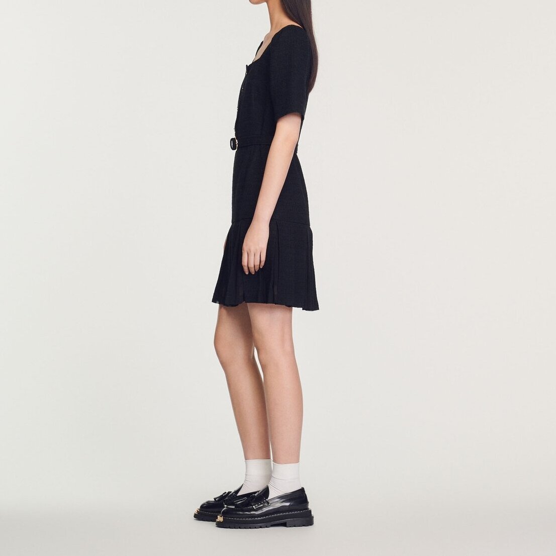 Robe courte en tweed Sandro seconde main photo 6