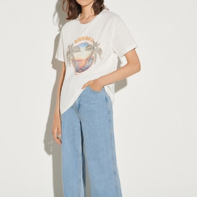 T-shirt imprimé avec strass Sandro seconde main photo 2