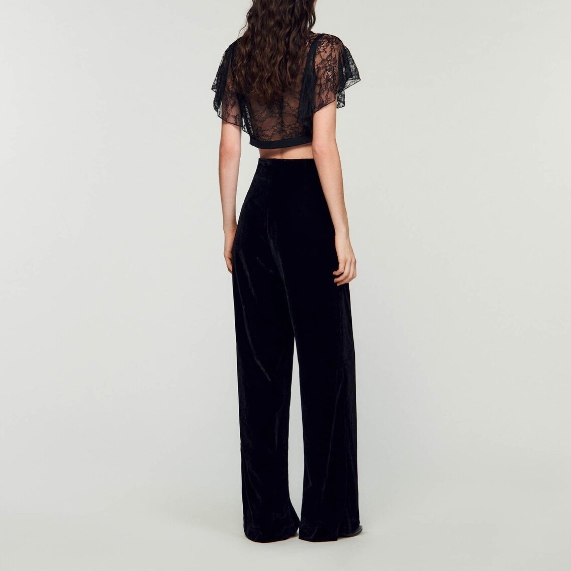 Weite Samthose Sandro Second-Hand photo 4