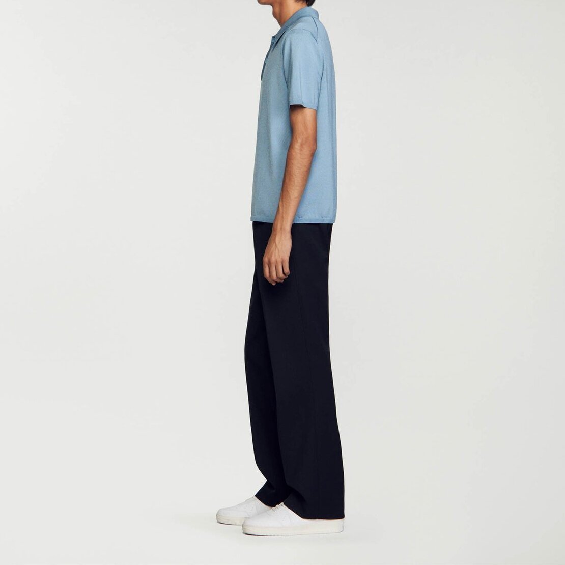 Short-sleeve knitted polo shirt Sandro second-hand photo 7