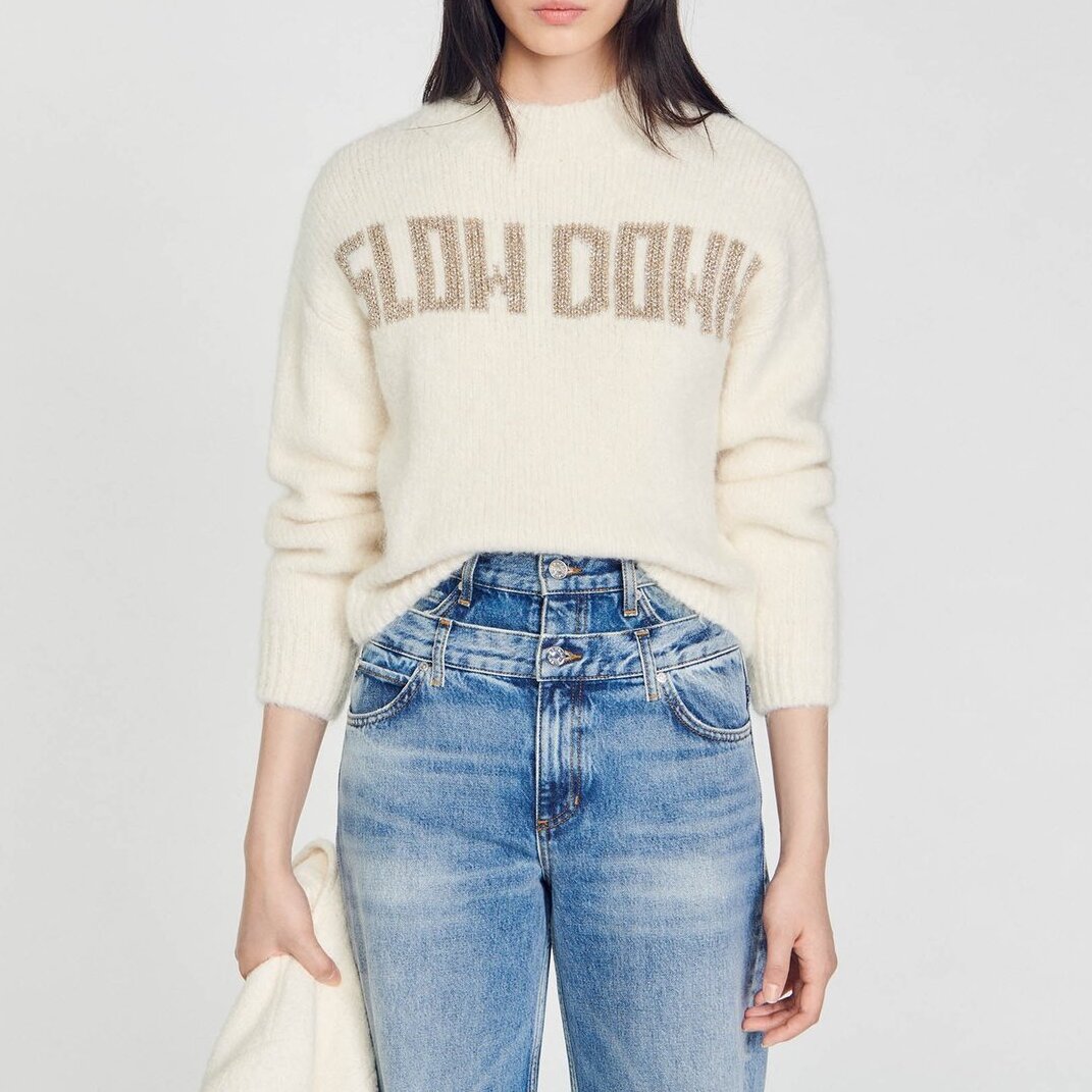 Pull Ecru Sandro seconde main photo 5